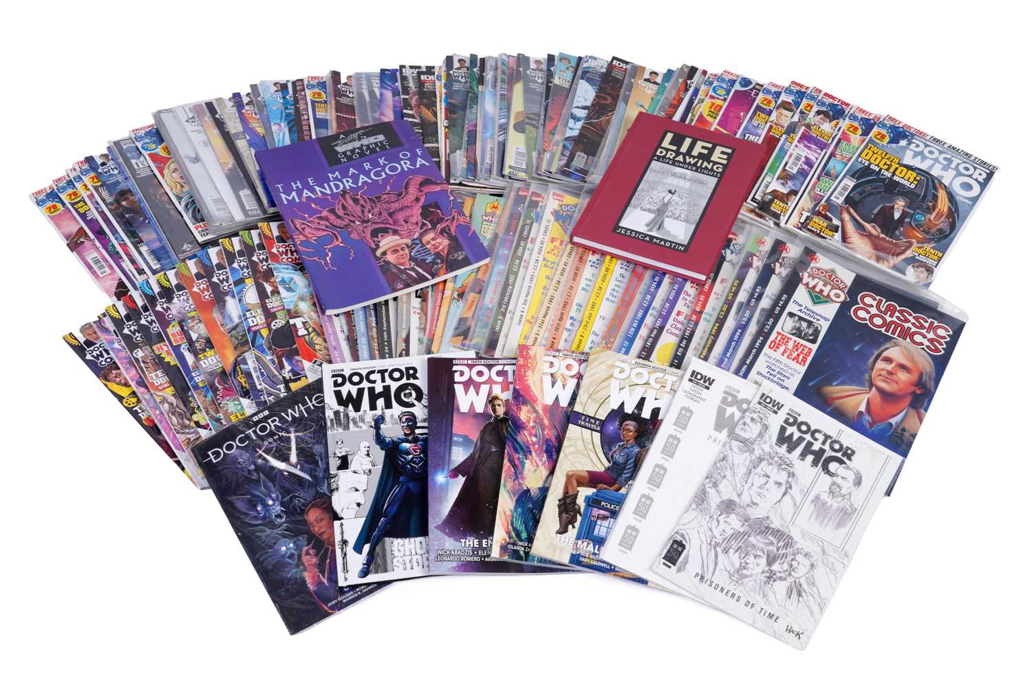 Lot 300 - A collection of Doctor Who comics and graphic novels