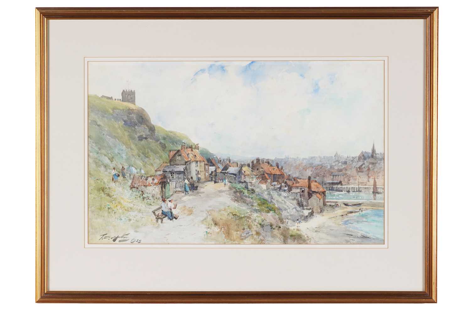 Lot 173 - Thomas Swift Hutton - Whitby from the Haggerlythe | watercolour