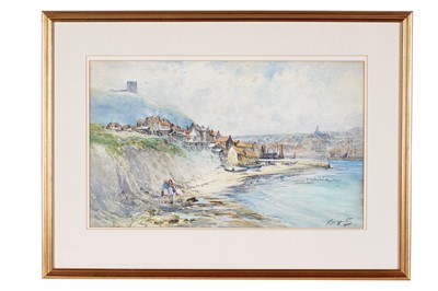 Lot 174 - Thomas Swift Hutton - View of Whitby harbour | watercolour
