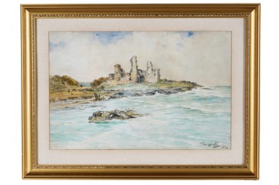 Lot 392 - Thomas Swift Hutton - View of Dunstanburgh Castle | watercolour