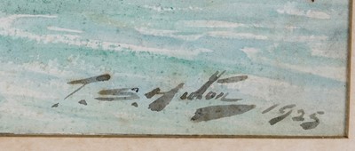 Lot 392 - Thomas Swift Hutton - View of Dunstanburgh Castle | watercolour