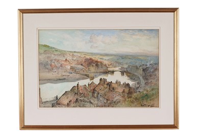 Lot 381 - Thomas Swift Hutton - View of Whitby Town from Spion Kop | watercolour