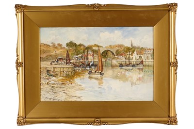 Lot 421 - Thomas Swift Hutton - Harbour scene | watercolour