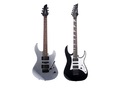 Lot 216 - Ibanez RG series guitar; and a Yamaha RGX guitar