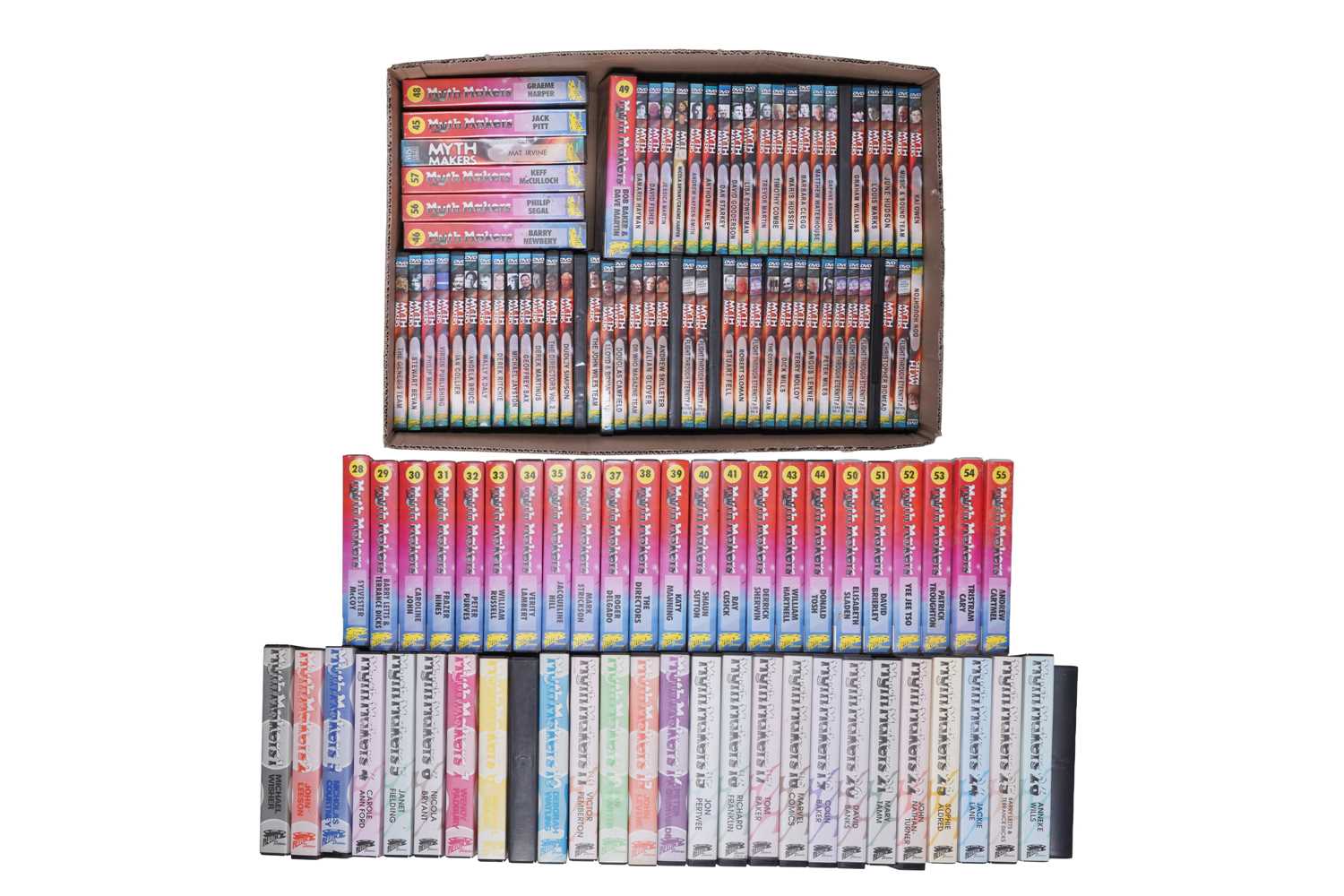 Lot 337 - A collection of Doctor Who Myth Makers DVDs and VHSs