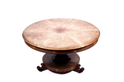 Lot 592 - An early Victorian pollard oak and burr walnut breakfast table