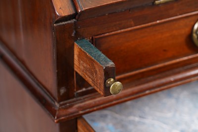 Lot 7 - A Georgian mahogany bureau bookcase