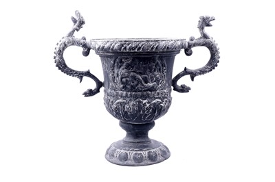 Lot 653 - A George III lead twin-handled urn