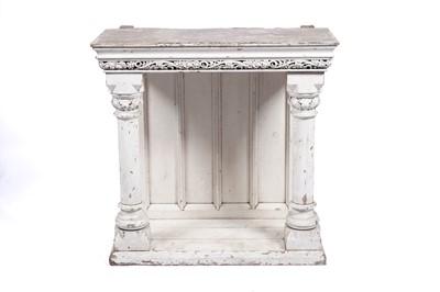 Lot 602 - A Victorian white painted console table