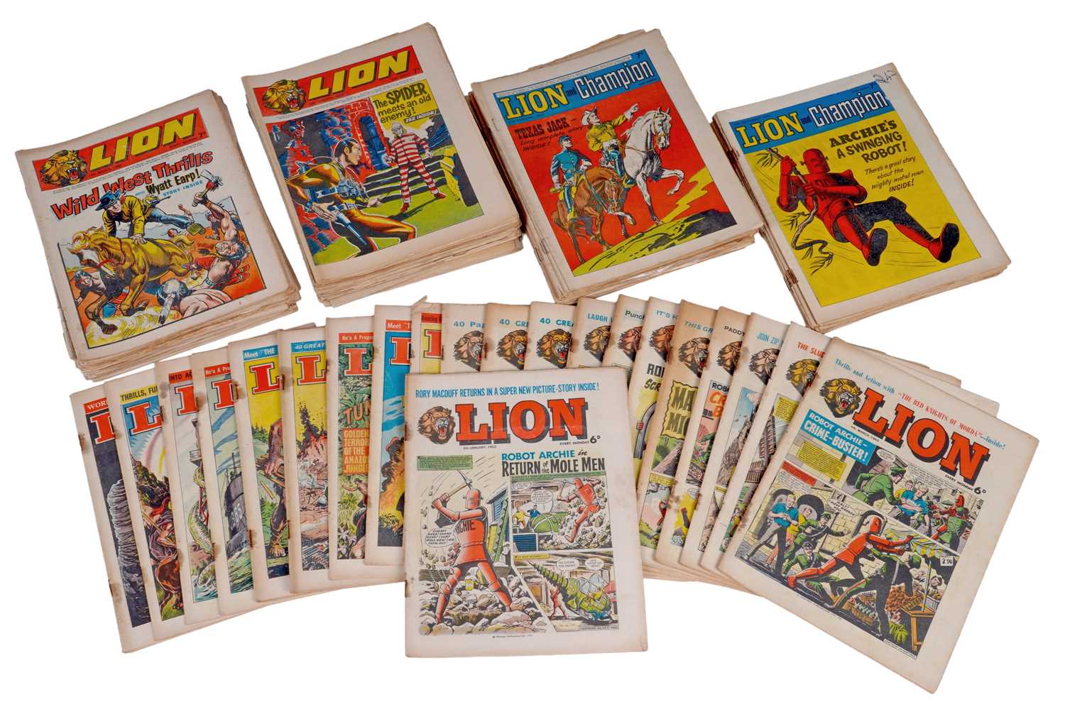 Lot 19 - Sundry issues of The Lion Comic 1965-1969