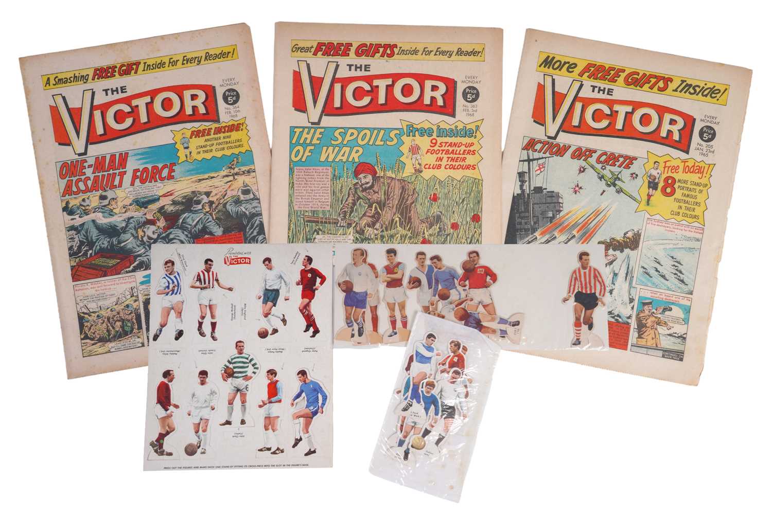 Lot 23 - The Victor Comic, with football-giveaways