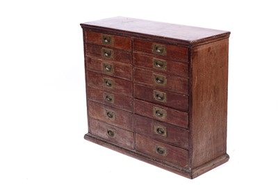 Lot 626 - A late 19th Century teak specimen chest