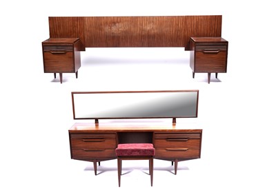 Lot 29 - White and Newton: an ‘Aston’ teak dressing table and headboard