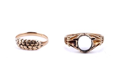 Lot 9 - Two antique gold rings