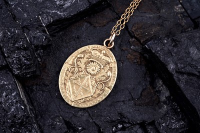 Lot 12 - A 1921-1922 Ripon College Prefect gold medallion