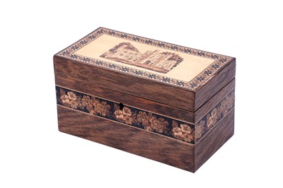 Lot 514 - A Victorian Tunbridge ware tea caddy