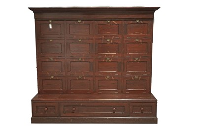 Lot 623 - A large Victorian stained pine clerk's cupboard