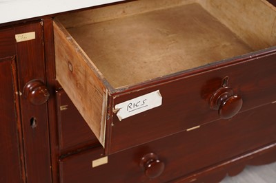 Lot 35 - A late 19th/early 20th Century stained pine dresser base