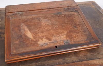 Lot 36 - A Victorian mahogany partner's kneehole pedestal desk; and a writing slope