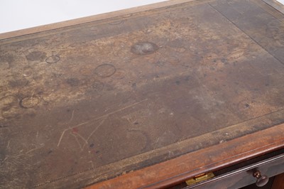 Lot 36 - A Victorian mahogany partner's kneehole pedestal desk; and a writing slope