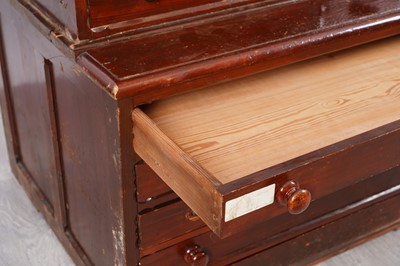 Lot 38 - A 20th-Century stained pine plan/stationary chest