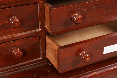 Lot 38 - A 20th-Century stained pine plan/stationary chest