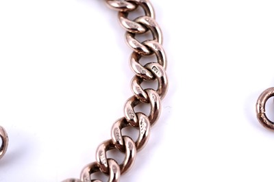 Lot 61 - An early 20th Century 9ct rose gold double "Albert" watch chain