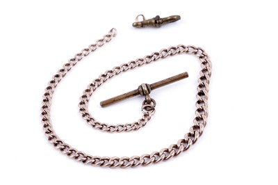 Lot 65 - An early 20th Century 9ct rose gold watch chain