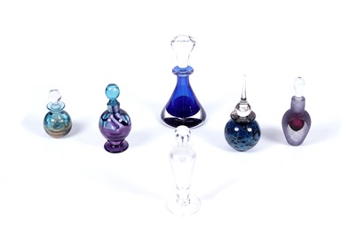 Lot 238 - A collection of studio glass scent bottles