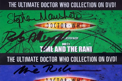 Lot 324 - A collection of eighteen signed Doctor Who DVDs and seventeen signed DVD sleeves