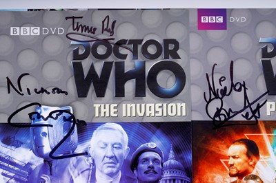 Lot 324 - A collection of eighteen signed Doctor Who DVDs and seventeen signed DVD sleeves