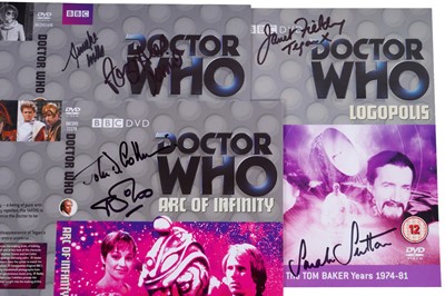 Lot 324 - A collection of eighteen signed Doctor Who DVDs and seventeen signed DVD sleeves
