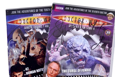Lot 324 - A collection of eighteen signed Doctor Who DVDs and seventeen signed DVD sleeves
