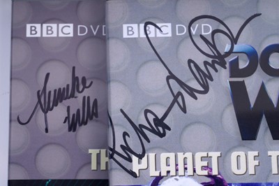 Lot 324 - A collection of eighteen signed Doctor Who DVDs and seventeen signed DVD sleeves