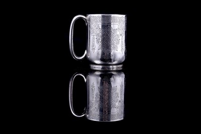 Lot 242 - A Victorian silver christening cup