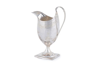 Lot 80 - A George III west country silver cream jug