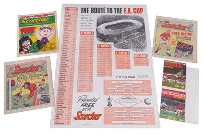 Lot 249 - Scorcher Comic and football giveaways