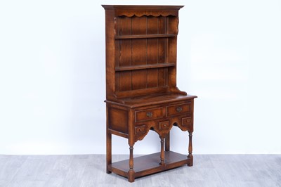 Lot 9 - Batheaston Furniture: a miniature 18th Century style oak dresser