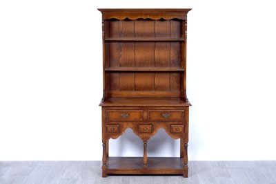 Lot 9 - Batheaston Furniture: a miniature 18th Century style oak dresser