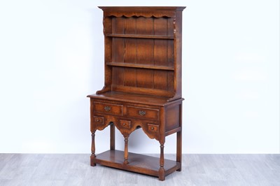 Lot 9 - Batheaston Furniture: a miniature 18th Century style oak dresser