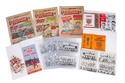 Lot 252 - Victor Comics; and football giveaways