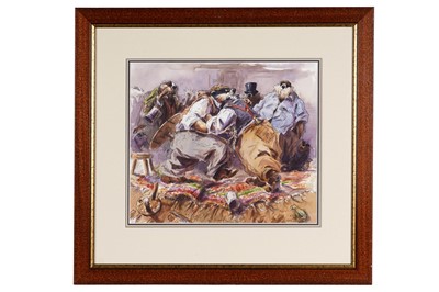 Lot 25 - Jonathan Walker – The Rumble | watercolour