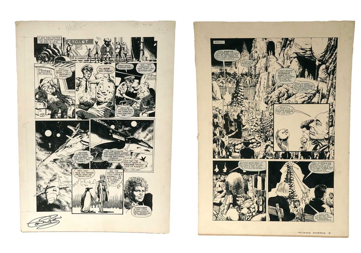 Lot 298 - Doctor Who comic artwork by John Ridgway