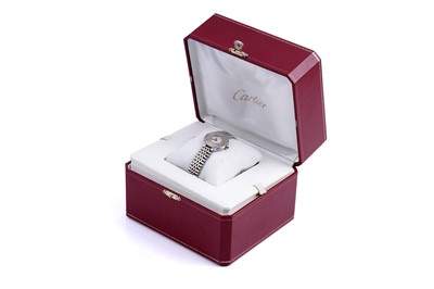 Lot 422 - Must de Cartier 21: a stainless steel cased lady's wristwatch
