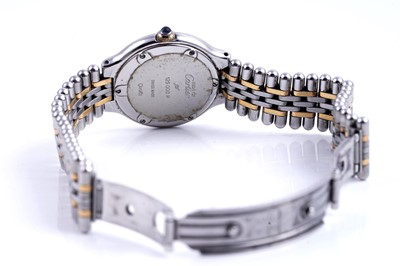 Lot 422 - Must de Cartier 21: a stainless steel cased lady's wristwatch