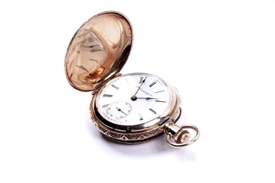 Lot 191 - An American gold cased hunter fob watch retailed by Mermod Jaccard & Co of St. Louis