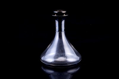 Lot 27 - A silver mounted decanter and glasses