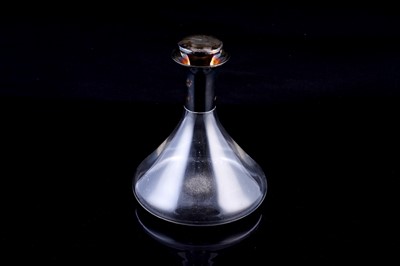 Lot 27 - A silver mounted decanter and glasses