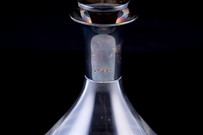 Lot 27 - A silver mounted decanter and glasses