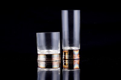 Lot 27 - A silver mounted decanter and glasses